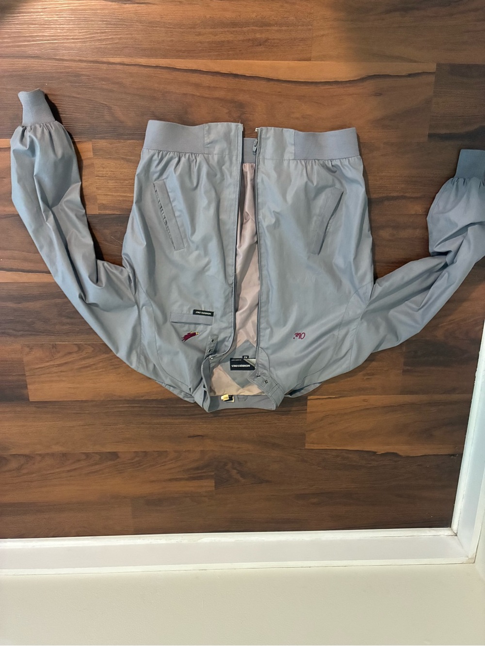 Members Only Light Gray Windbreaker Jacket